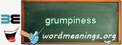 WordMeaning blackboard for grumpiness